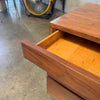 Mid Century Modern Walnut & Cane Credenza