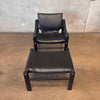 Vintage Armchair Lounger & Ottoman