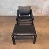 Vintage Armchair Lounger & Ottoman