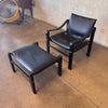 Vintage Armchair Lounger & Ottoman