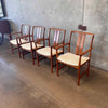 Set of Four Swedish Teak Arm Chairs By Dux