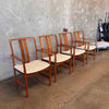 Set of Four Swedish Teak Arm Chairs By Dux