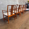 Set of Four Swedish Teak Arm Chairs By Dux