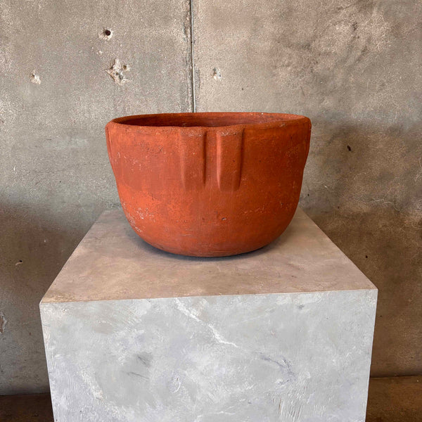Large Bauer Indian Bowl Redware Garden Pot