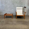 Scandinavian Hans Wegner Style Lounge Chair & Ottoman