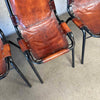 Set of Four Charlotte Perriand Chairs For Les Acres In Steel & Leather