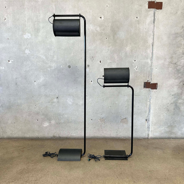 Pair of Ron Rezek Floor Lamps In Black