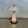 Pair of Cut Lead Crystal 1960s Italian Table Lamps - Working Condition