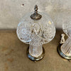 Pair of Cut Lead Crystal 1960s Italian Table Lamps - Working Condition