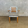 Art Deco Shaw Walker Aluminum & Wood Arm Chair - AS IS