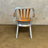 Art Deco Shaw Walker Aluminum & Wood Arm Chair - AS IS