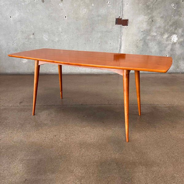 Vintage UK Scandinavian Beechwood Sculpted Console Table