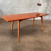 Vintage UK Scandinavian Beechwood Sculpted Console Table