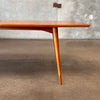 Vintage UK Scandinavian Beechwood Sculpted Console Table