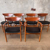 Set of 6 Mid Century Modern Warren Church For Lane Perception Walnut Dining Chairs