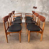 Set of 6 Mid Century Modern Warren Church For Lane Perception Walnut Dining Chairs