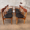 Set of 6 Mid Century Modern Warren Church For Lane Perception Walnut Dining Chairs