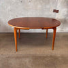 Mid Century Modern Walnut Dining Table With Three Leaves By Lane Perception