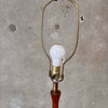 Mid Century Modern Laurel Walnut Floor Lamp With Table & Magazine Holder