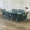 Vintage Brown Jordan Tamiami Patio Set - Rectangular Table & 6 Chairs