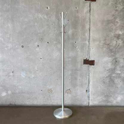 Vintage Industrial Mad Men Mid Century Modern Spun Aluminum Coat/Hat Rack