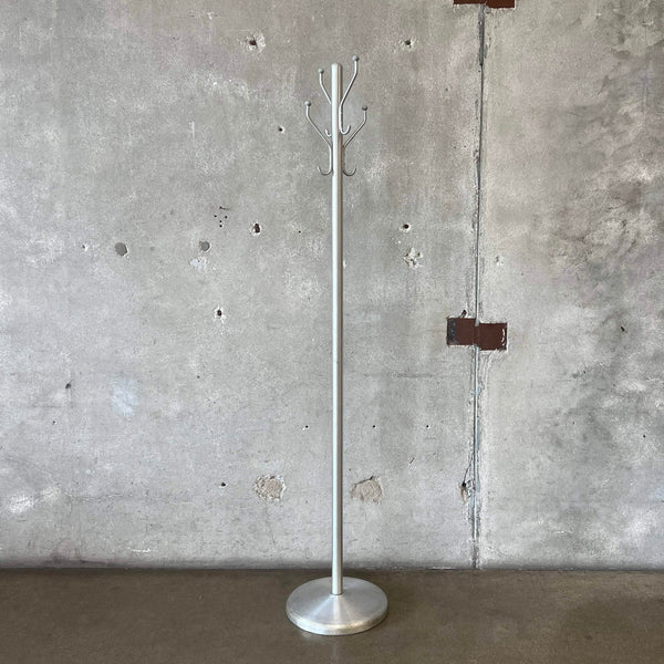 Vintage Industrial Mad Men Mid Century Modern Spun Aluminum Coat/Hat Rack
