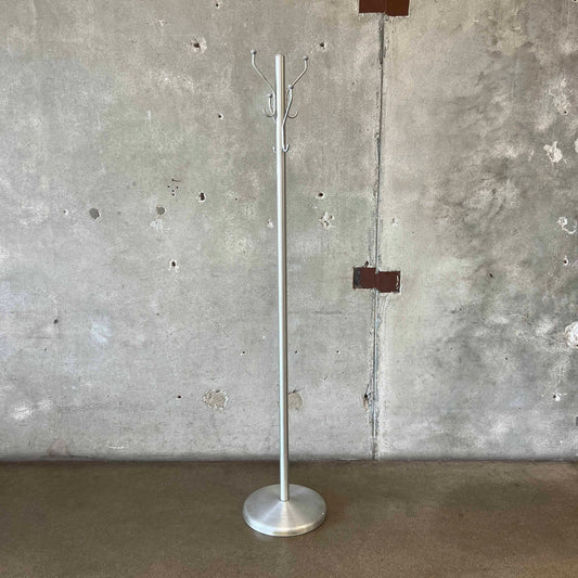 Vintage Industrial Mad Men Mid Century Modern Spun Aluminum Coat/Hat Rack