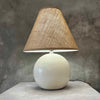 Vintage Ball Beige Table Lamp With Shade