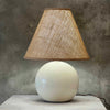 Vintage Ball Beige Table Lamp With Shade