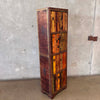 Italian Made Leather Faux Bookcase CD Holder With Hand & Scroll Handle