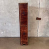 Italian Made Leather Faux Bookcase CD Holder With Hand & Scroll Handle