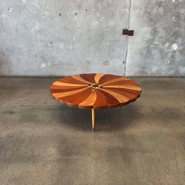 Mid Century Modern Mixed Wood Coffee Table