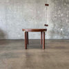 Mid Century Modern Brass & Walnut Inlay Round Dining Table
