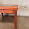 Mid Century Walnut End Table With Copper Enameled Inlay