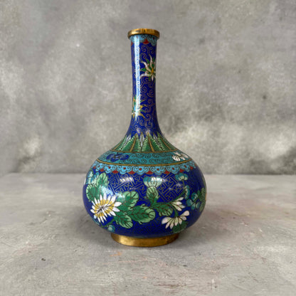 Lao Tian Li Chinese Cloisonne Vase C. 1890 Qing Dynasty