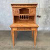 Solid Pine Primitive Desk With Secret Top Drawer
