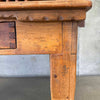 Solid Pine Primitive Desk With Secret Top Drawer