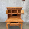 Solid Pine Primitive Desk With Secret Top Drawer