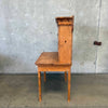 Solid Pine Primitive Desk With Secret Top Drawer