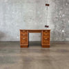 Mid Century Modern Desk By Lane Basket Weave Series