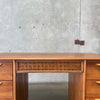 Mid Century Modern Desk By Lane Basket Weave Series