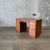Mid Century Modern Desk By Lane Basket Weave Series