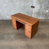 Mid Century Modern Desk By Lane Basket Weave Series