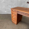 Mid Century Modern Desk By Lane Basket Weave Series