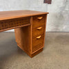 Mid Century Modern Desk By Lane Basket Weave Series