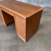 Mid Century Modern Desk By Lane Basket Weave Series