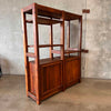 1960's Spanish 2 Bay Wall Cabinet in Solid Pine