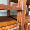 1960's Spanish 2 Bay Wall Cabinet in Solid Pine