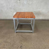 Vintage End Table w/ Oak Butcher Block Top