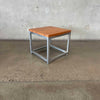 Vintage End Table w/ Oak Butcher Block Top